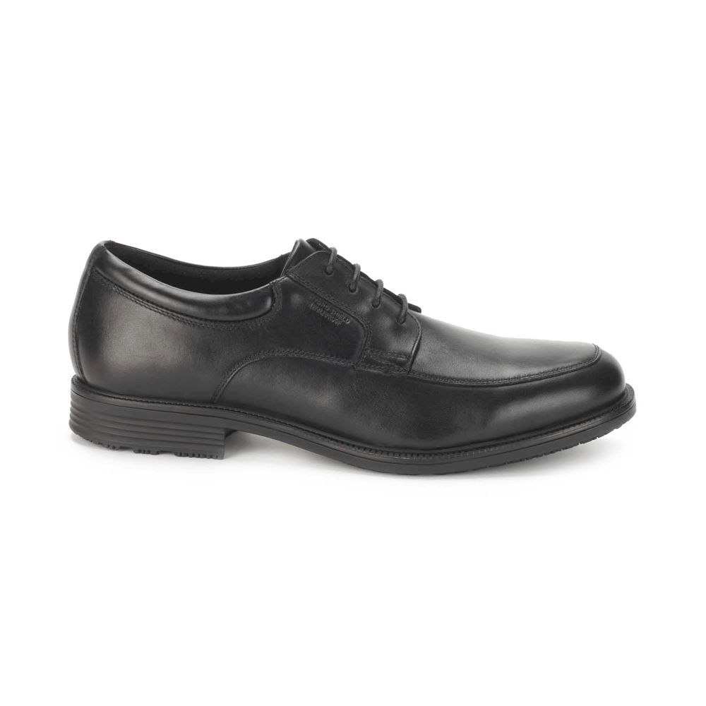 Rockport Canada Essential Details Waterproof Apron Toe - Mens Oxfords Black (DPL175893)